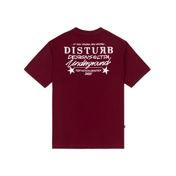 Camiseta Disturb Ball Pen Burgundy