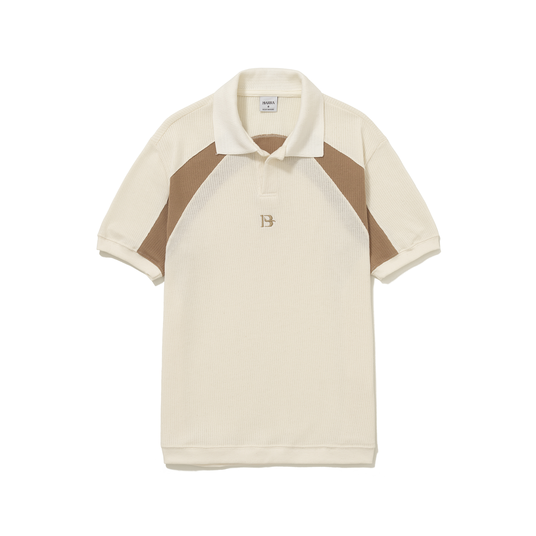 CAMISA POLO CLASSICA B LOGO OFF WHITE FRENTE