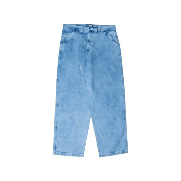 Calça Tupode Og Baggy Azul Claro Contraste