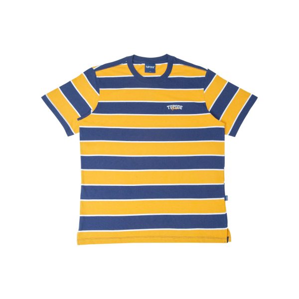 Camiseta Tupode Listrada Jeans Sch Mostarda Azul