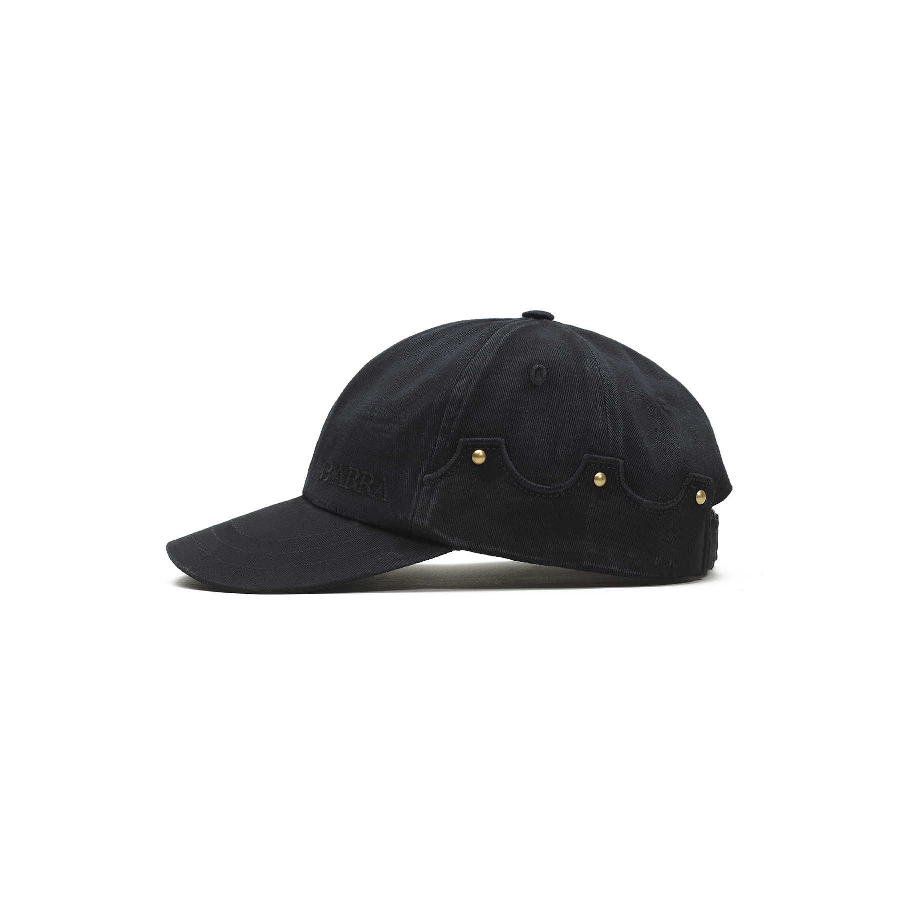 BONE SIX PANEL BARRA LOGO PRETO LADO
