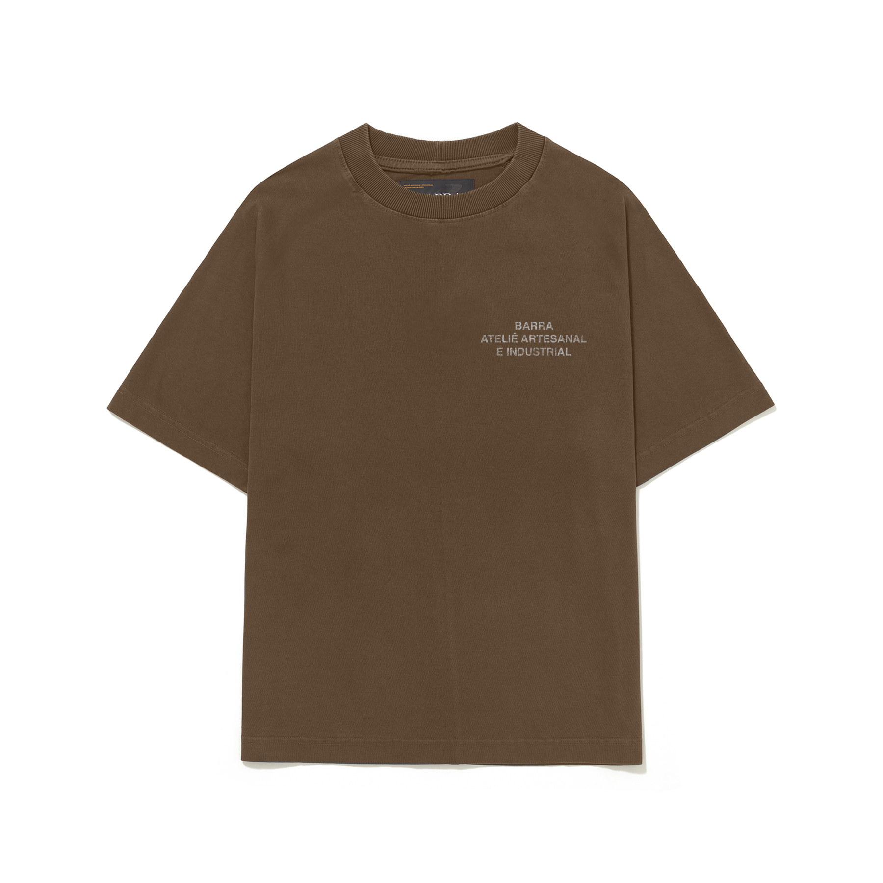 CAMISETA ASSINATURA ATELIE MARROM FRENTE