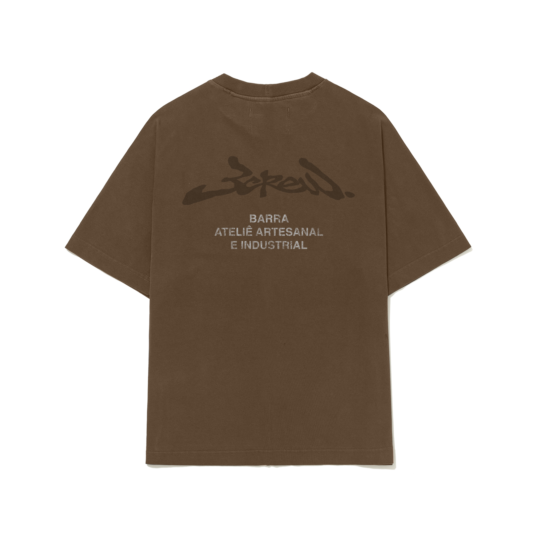 CAMISETA ASSINATURA ATELIE MARROM VERSO