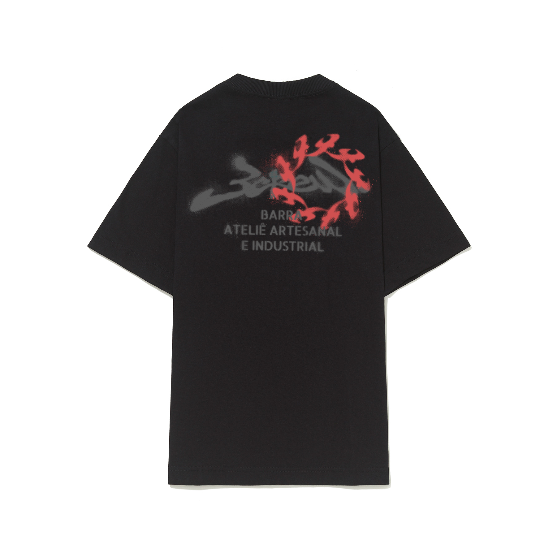 CAMISETA BARRA ATELIE ESTENCIL PRETA VERSO