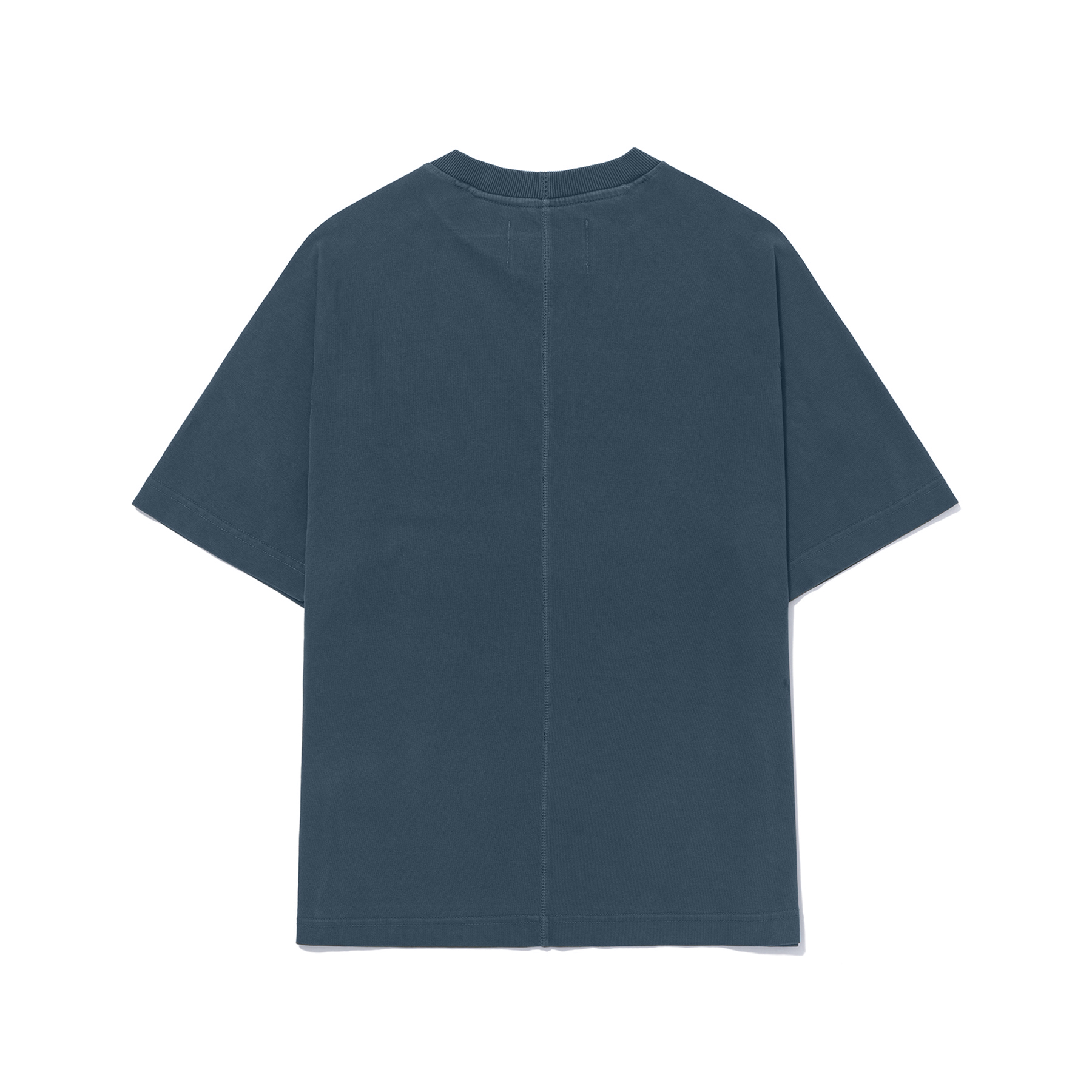 CAMISETA BARRA LOGO AZUL ESTONADO VERSO