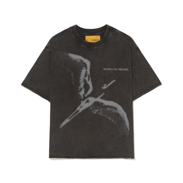 Camiseta Barra Desconstruida Estonada Preta