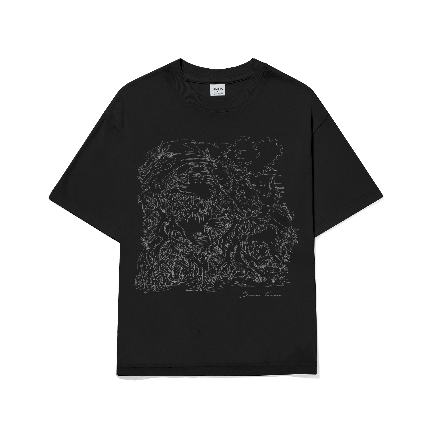 CAMISETA MANGUEZAL PRETA FRENTE