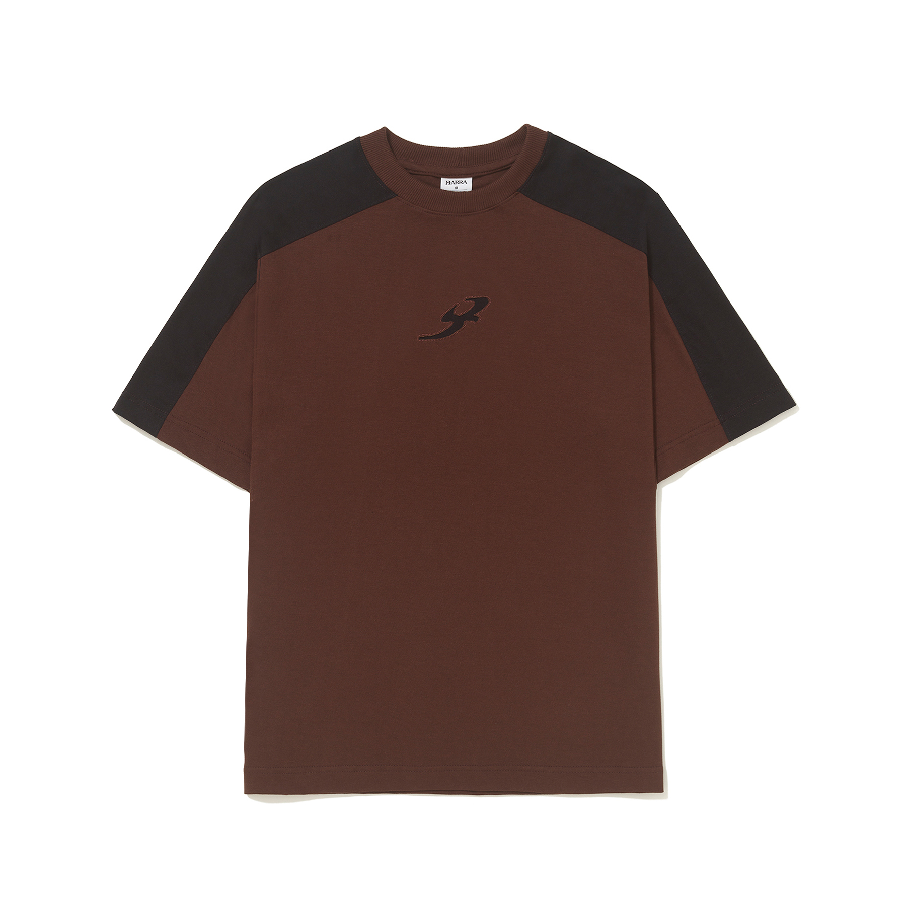 CAMISETA RECORTADA MARROM FRENTE