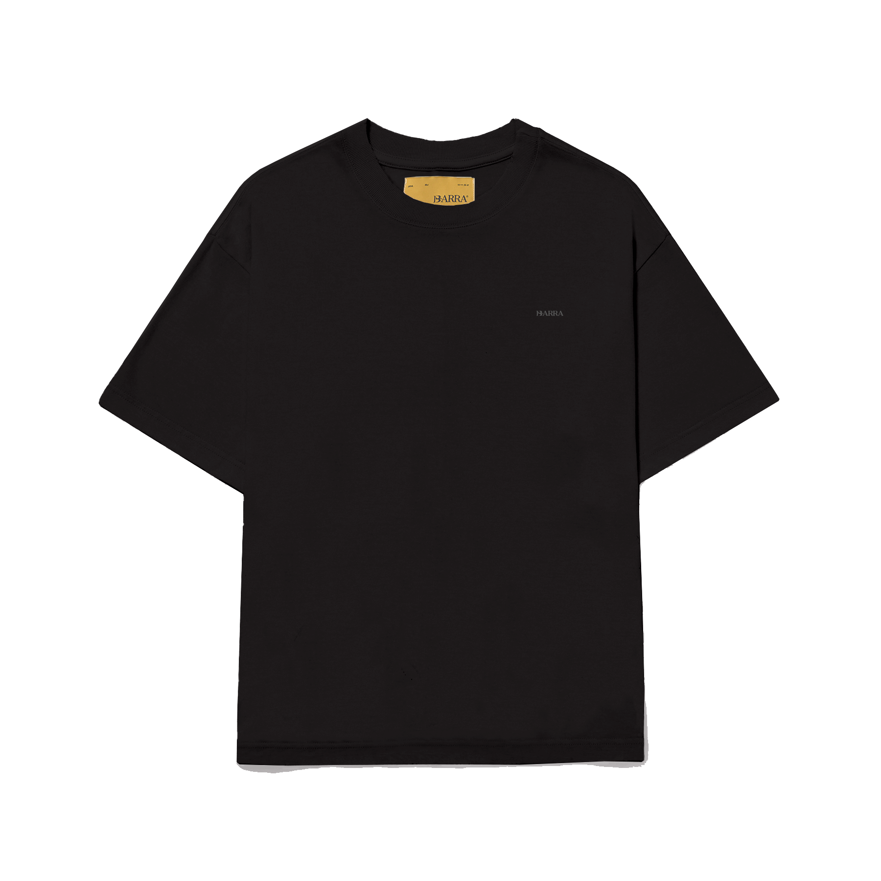 CAMISETA CLASSICA BARRA LOGO PRETA [FRENTE]