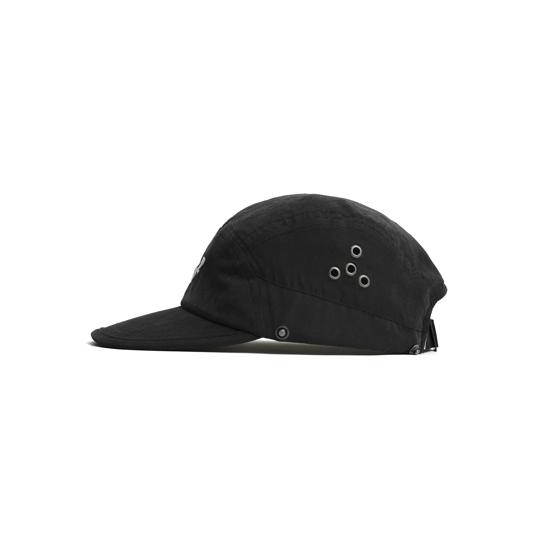 BONÉ FIVE PANEL LEVE PRETO LATERAL