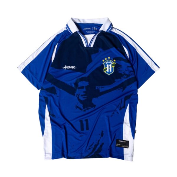Camiseta Polo Approve X Romário Brasil Azul