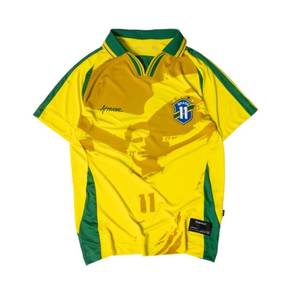 Camiseta Polo Approve X Romário Brasil Amarela