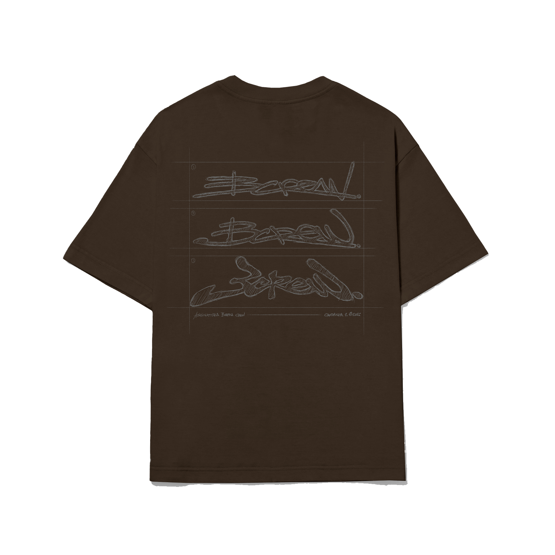 CAMISETA CROQUI MARROM VERSO