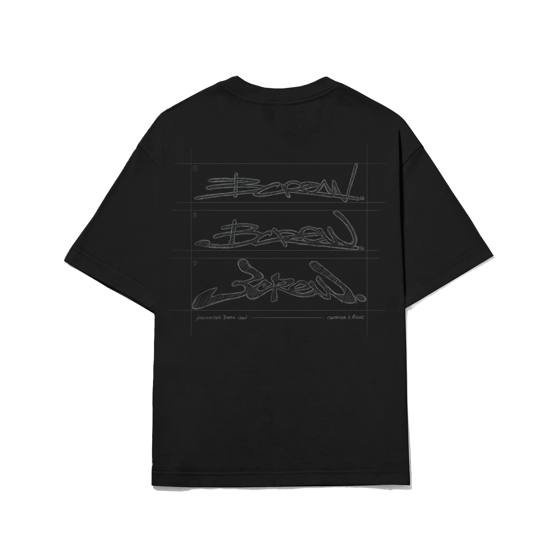 CAMISETA CROQUI PRETA VERSO