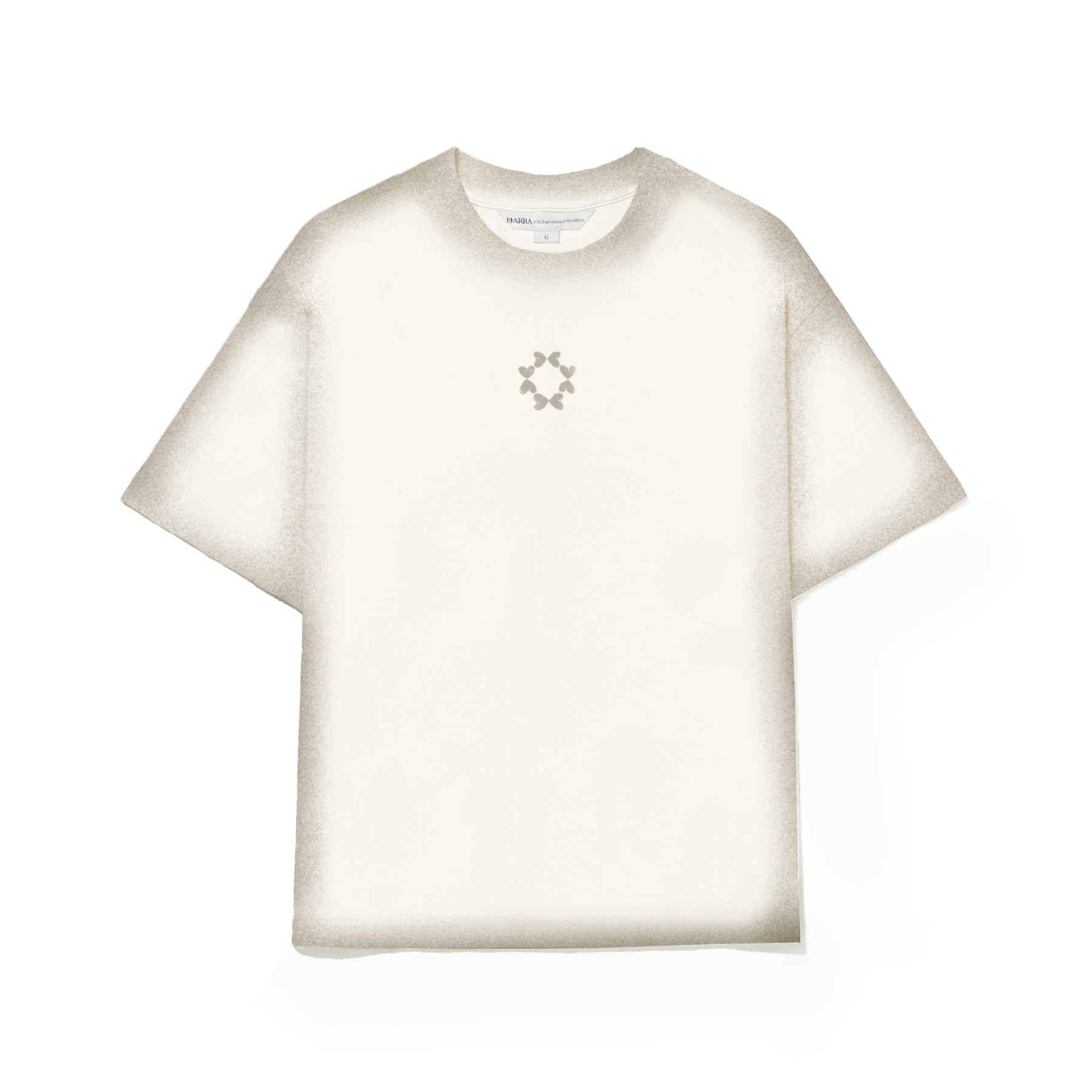 CAMISETA JATEADA “OCTA” OFF WHITE