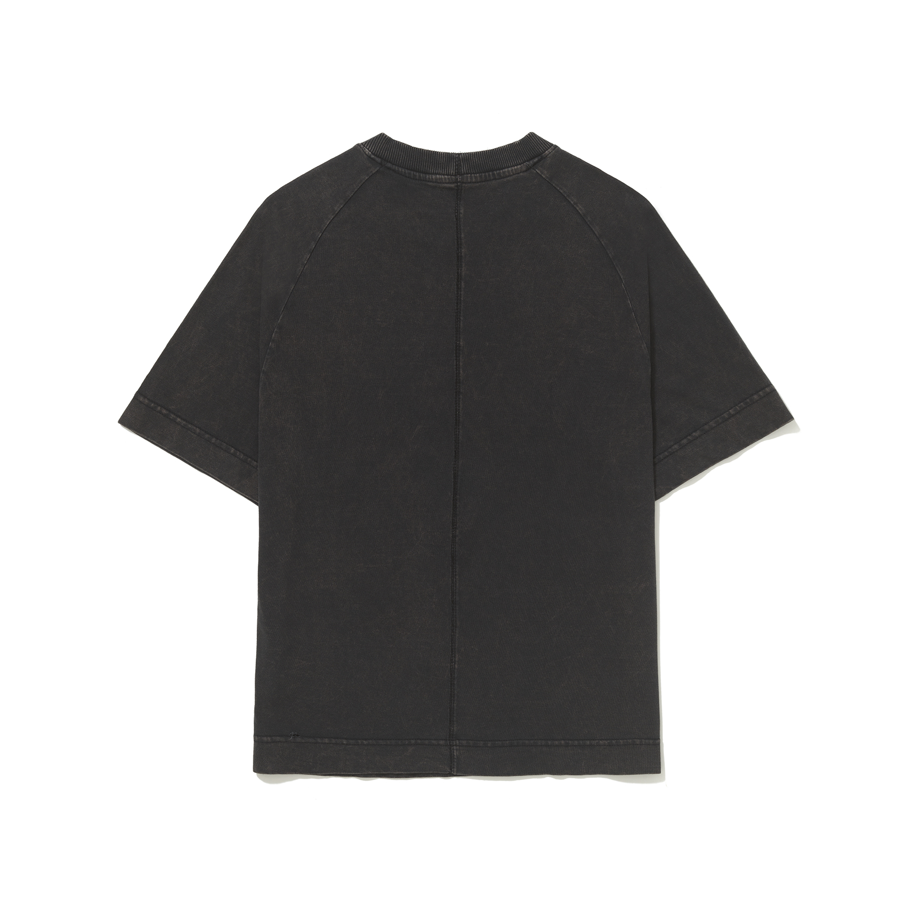 CAMISETA RAGLAN MARMORIZADA “B REFLEXO” PRETA VERSO