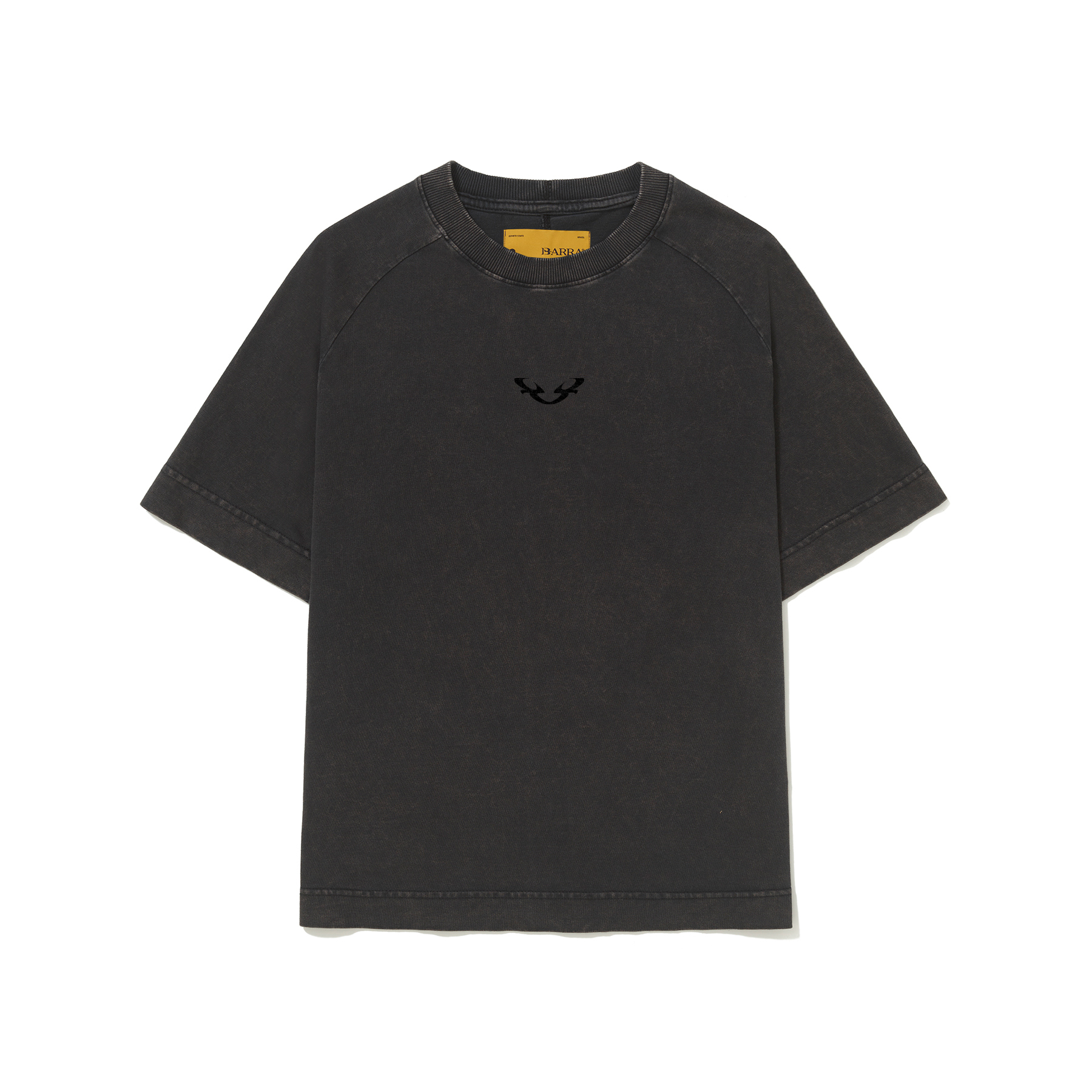 CAMISETA RAGLAN MARMORIZADA “B REFLEXO” PRETA