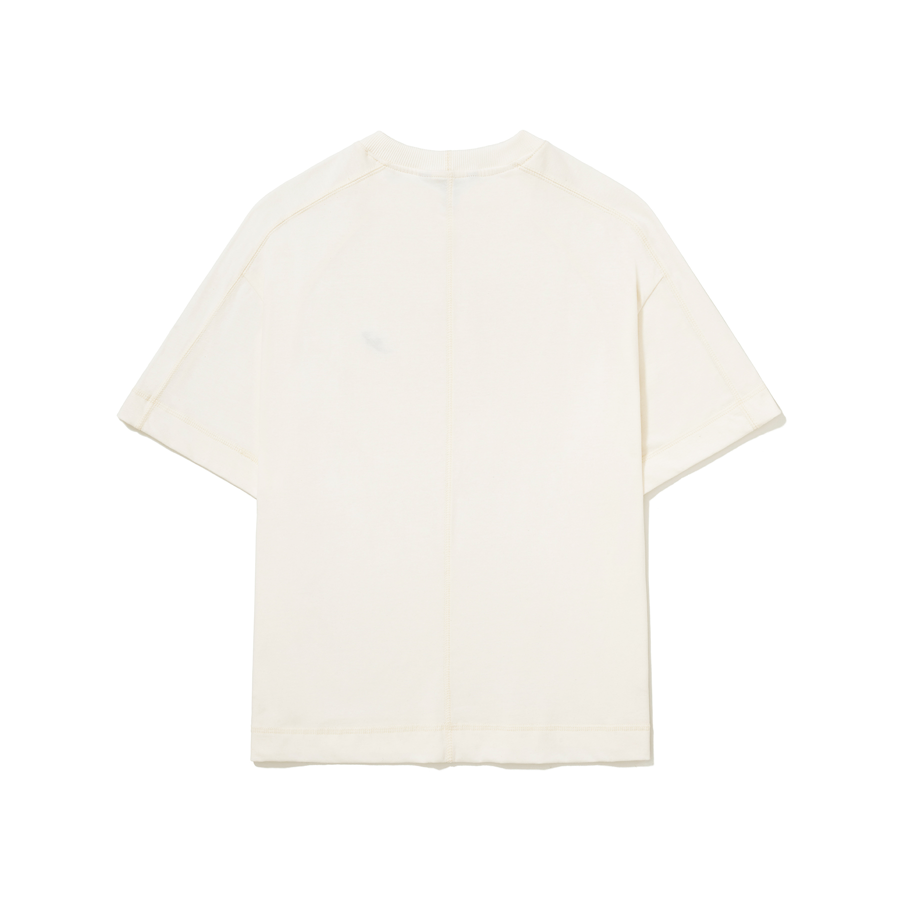 CAMISETA RECORTADA B GARÇA OFF WHITE VERSO