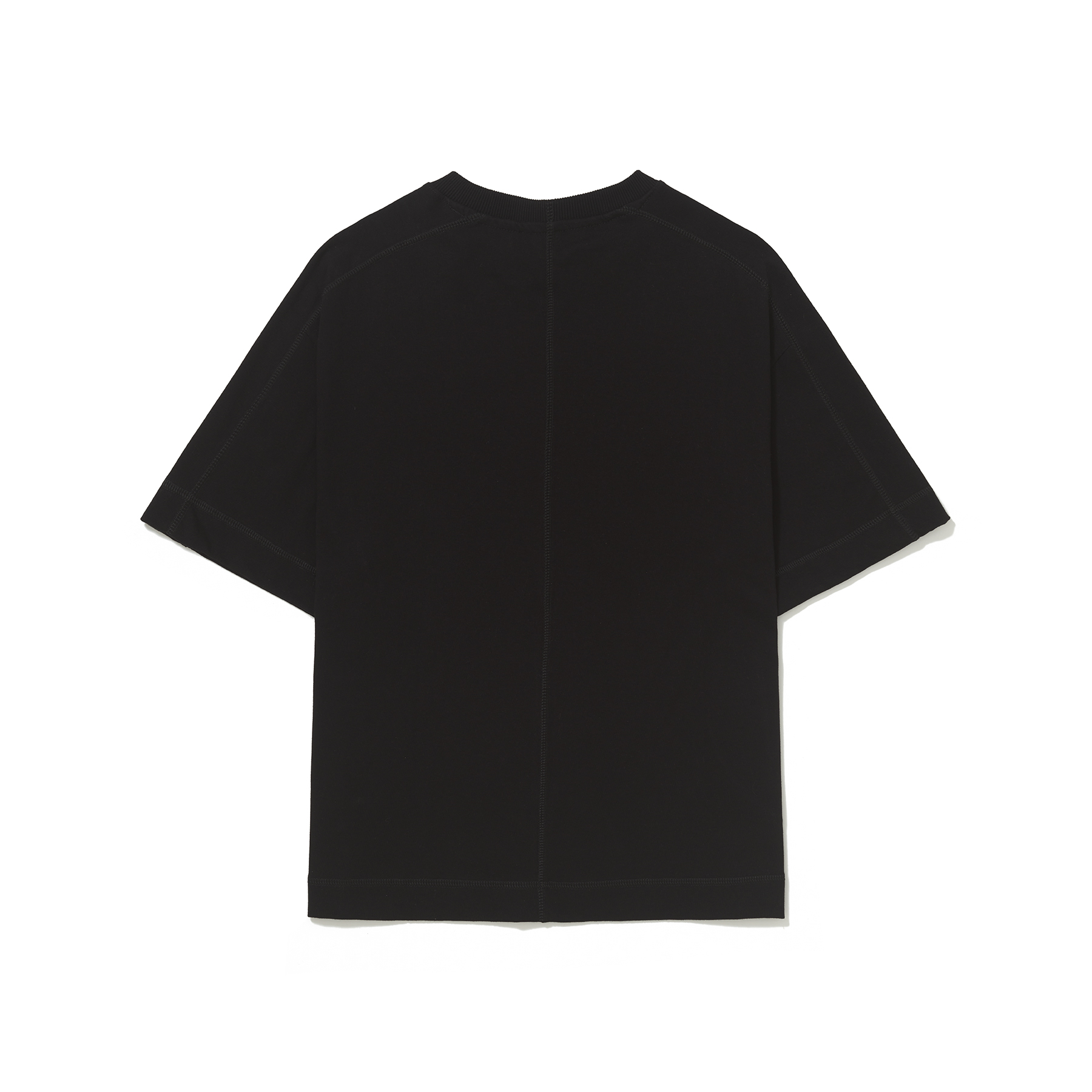 CAMISETA RECORTADA B GARÇA PRETA VERSO
