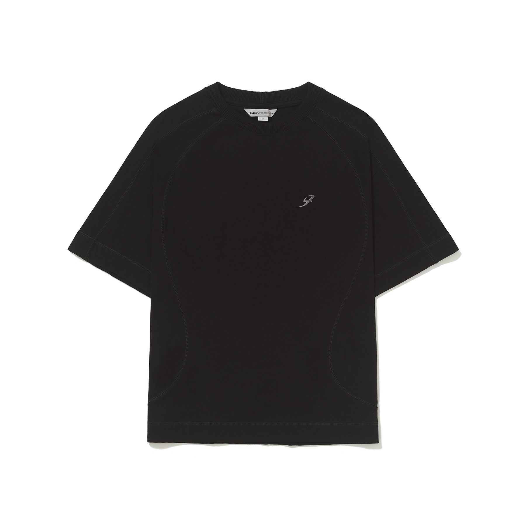 CAMISETA RECORTADA B GARÇA PRETA
