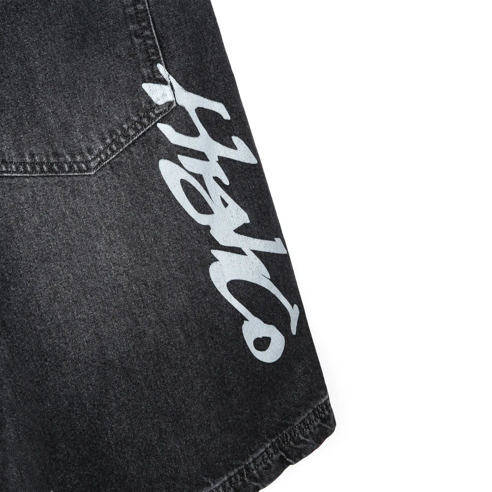 JS023-02_Tagline_Denim_Shorts_Black_Detail