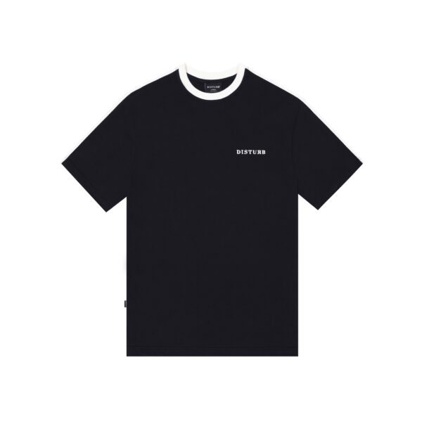 Camiseta Disturb Logo Shoulder Line Preta