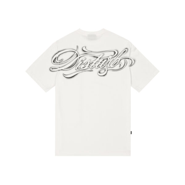 Camiseta Disturb Script Stencil Off White