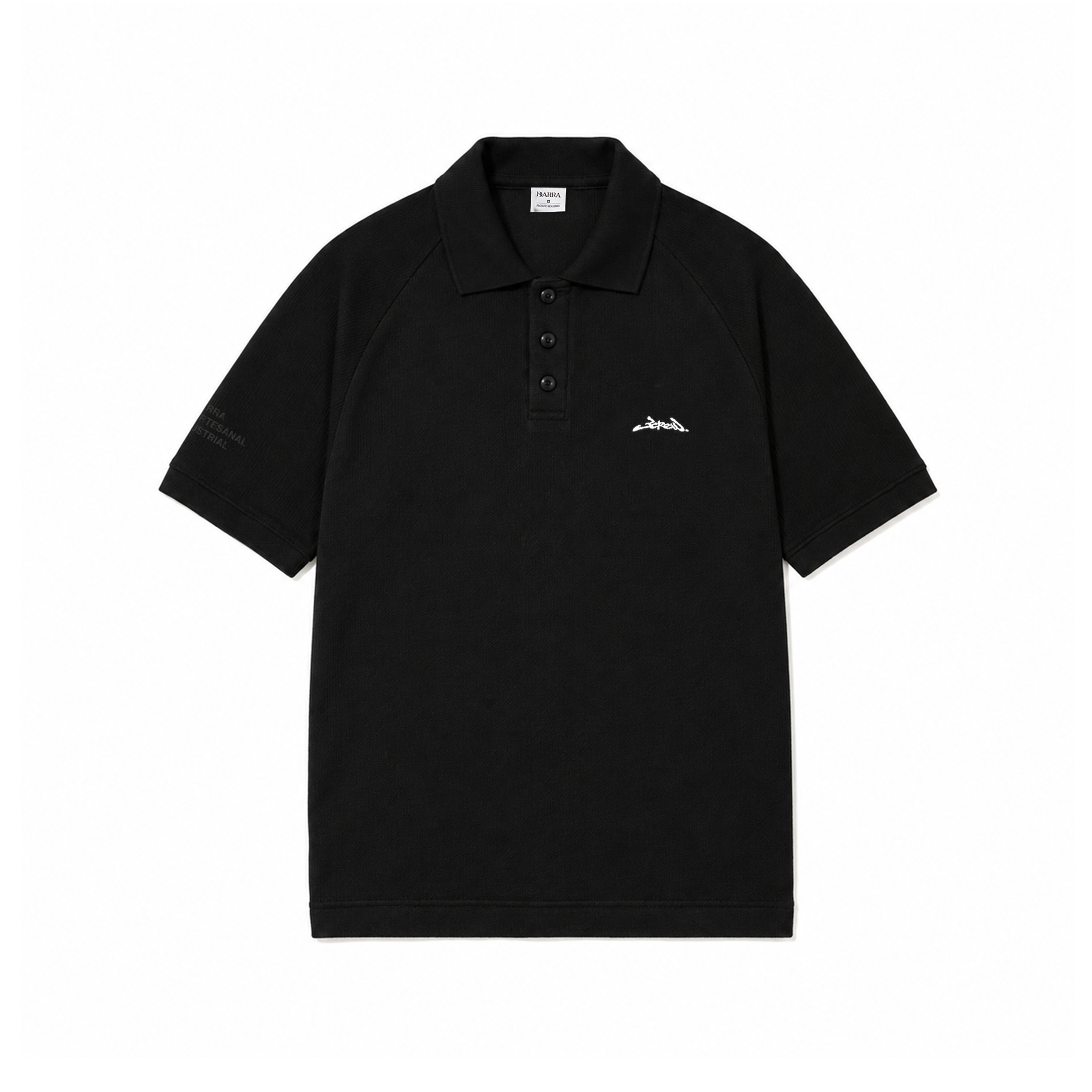 POLO ASSINATURA PRETA FRENTE